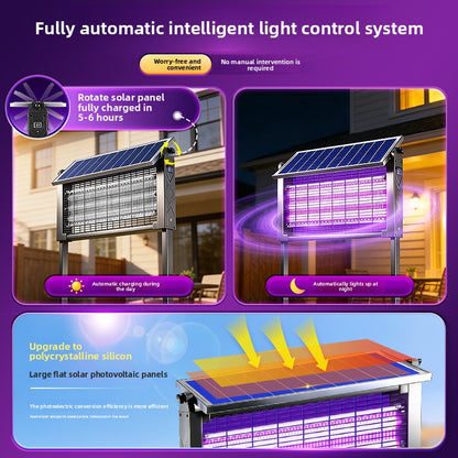 Solar Powered Mosquito Killer Lamp with Electric Grid