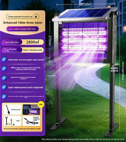 Solar Powered Mosquito Killer Lamp with Electric Grid