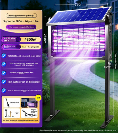 Solar Powered Mosquito Killer Lamp with Electric Grid