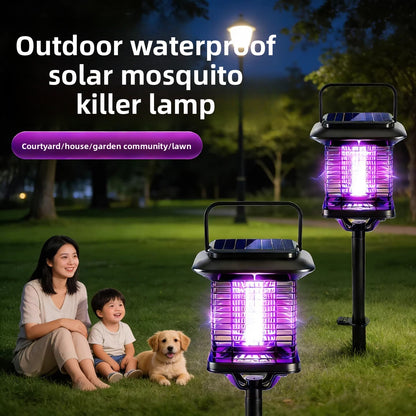 Solar-powered mosquito lamp