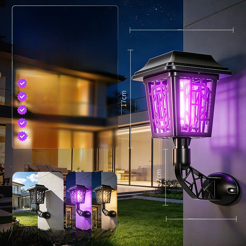 Solar-powered mosquito lamp