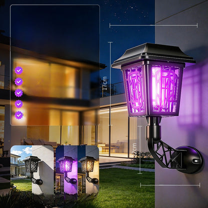 Solar-powered mosquito lamp