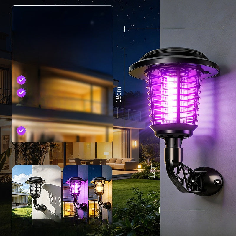 Solar-powered mosquito lamp