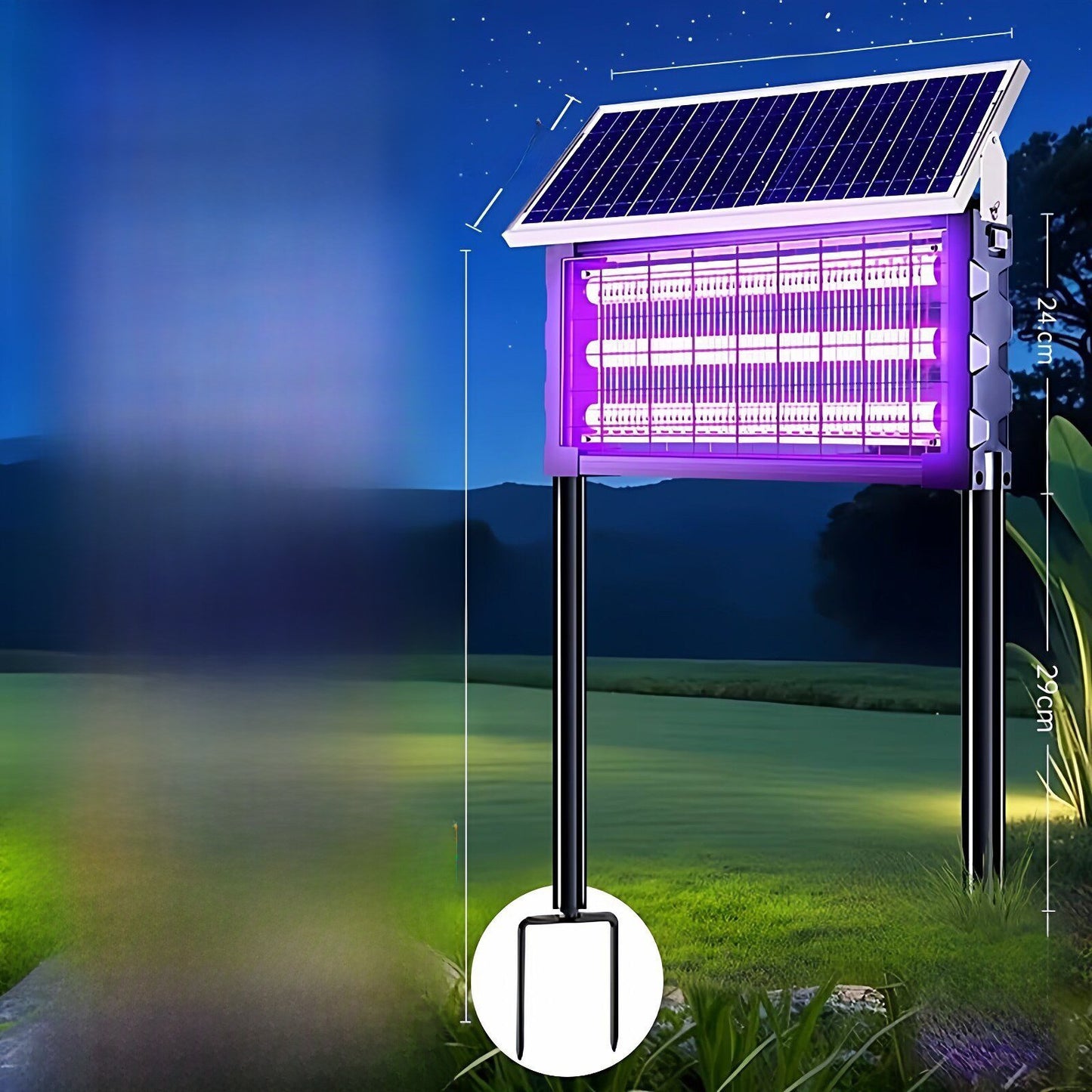 Solar-powered mosquito lamp