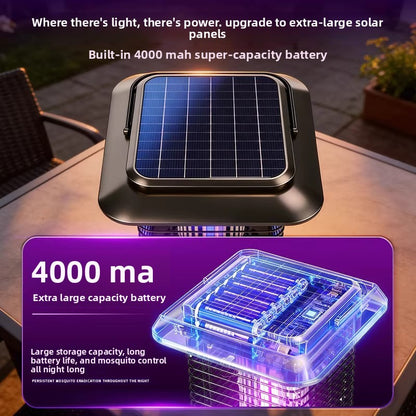 Solar-powered mosquito lamp