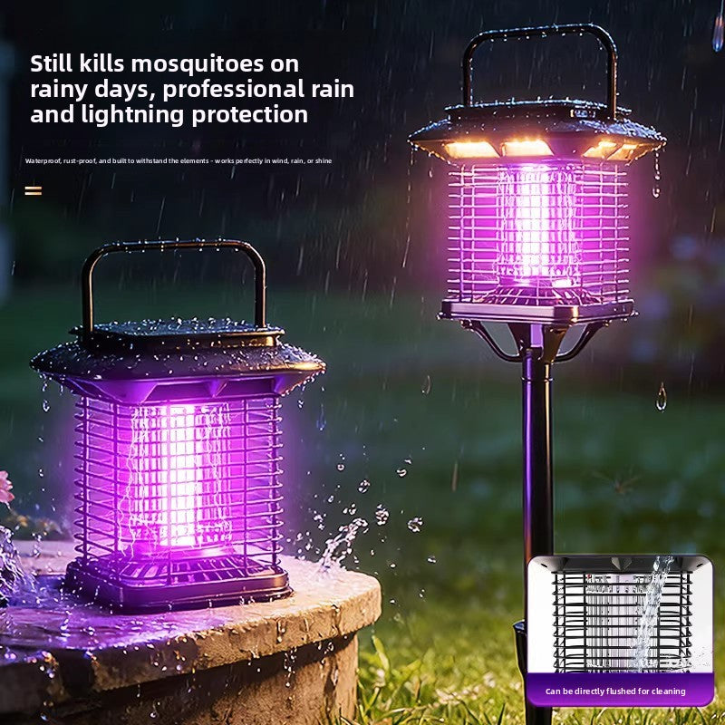 Solar-powered mosquito lamp