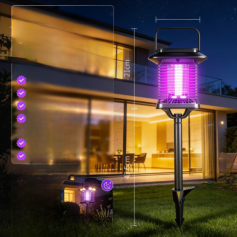 Solar-powered mosquito lamp