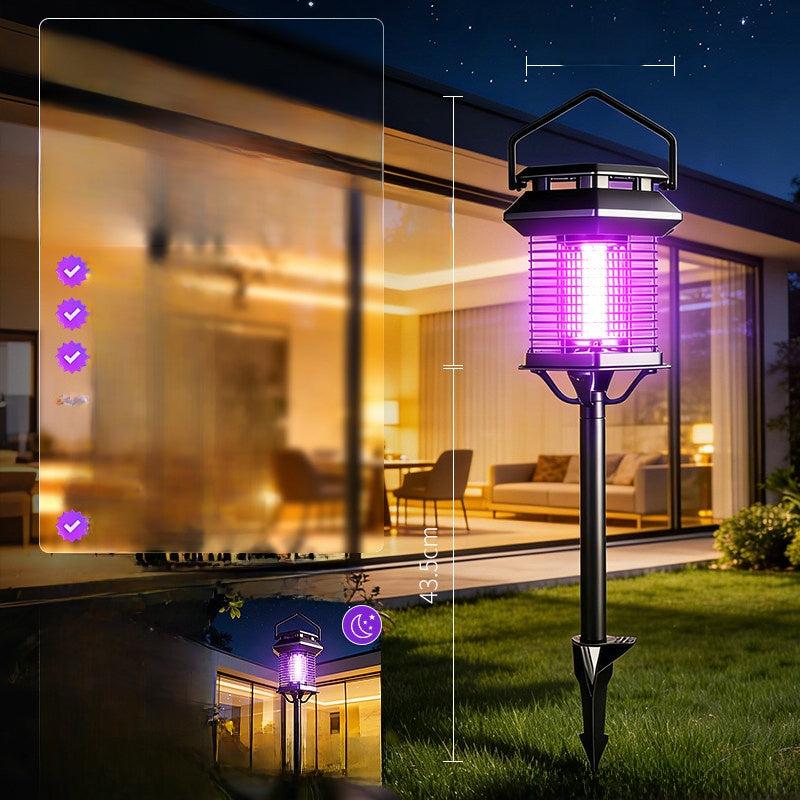 Solar-powered mosquito lamp