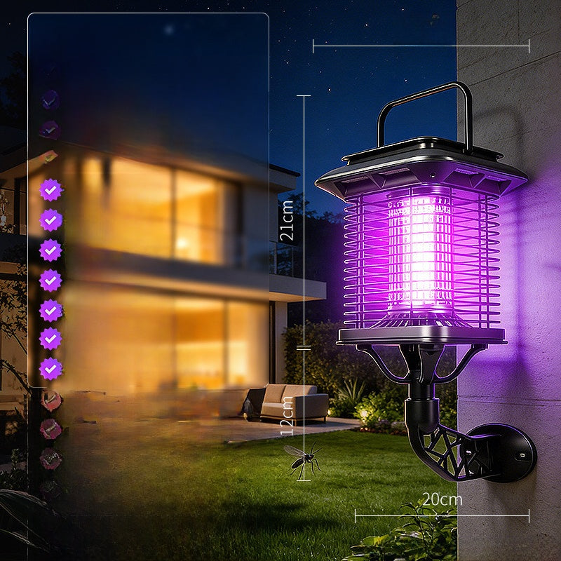 Solar-powered mosquito lamp