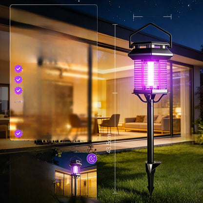 Solar-powered mosquito lamp