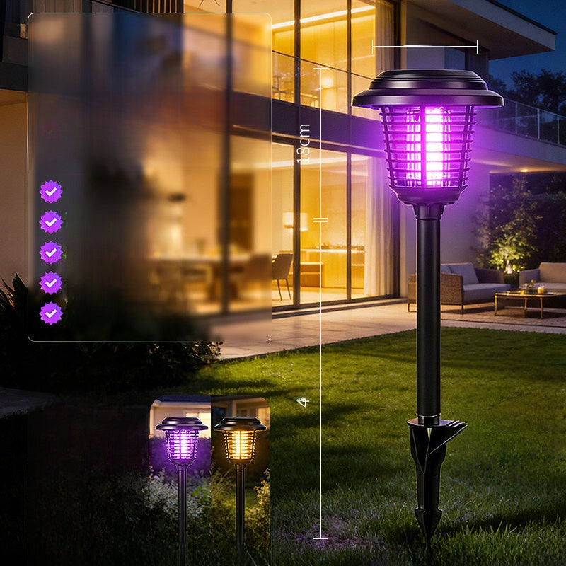 Solar-powered mosquito lamp