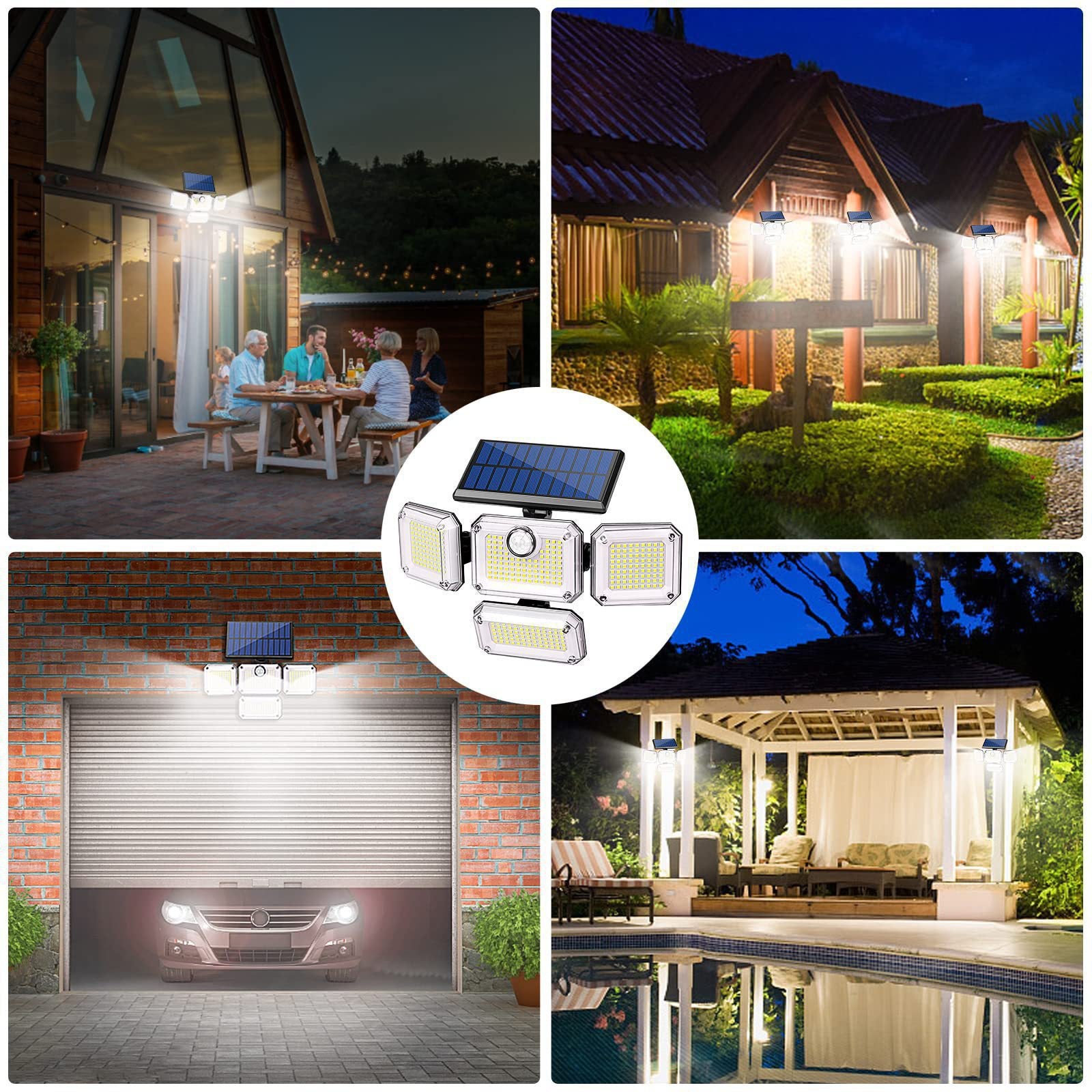 Solar Powered Motion Sensor Outdoor Wall Light