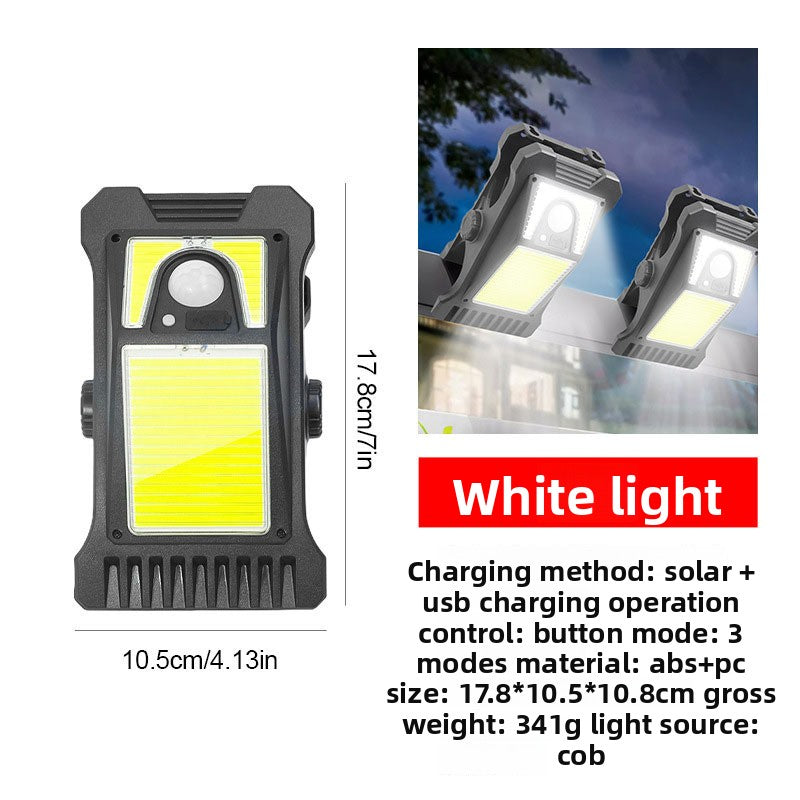 Solar Powered Motion Sensor Outdoor Wall Light