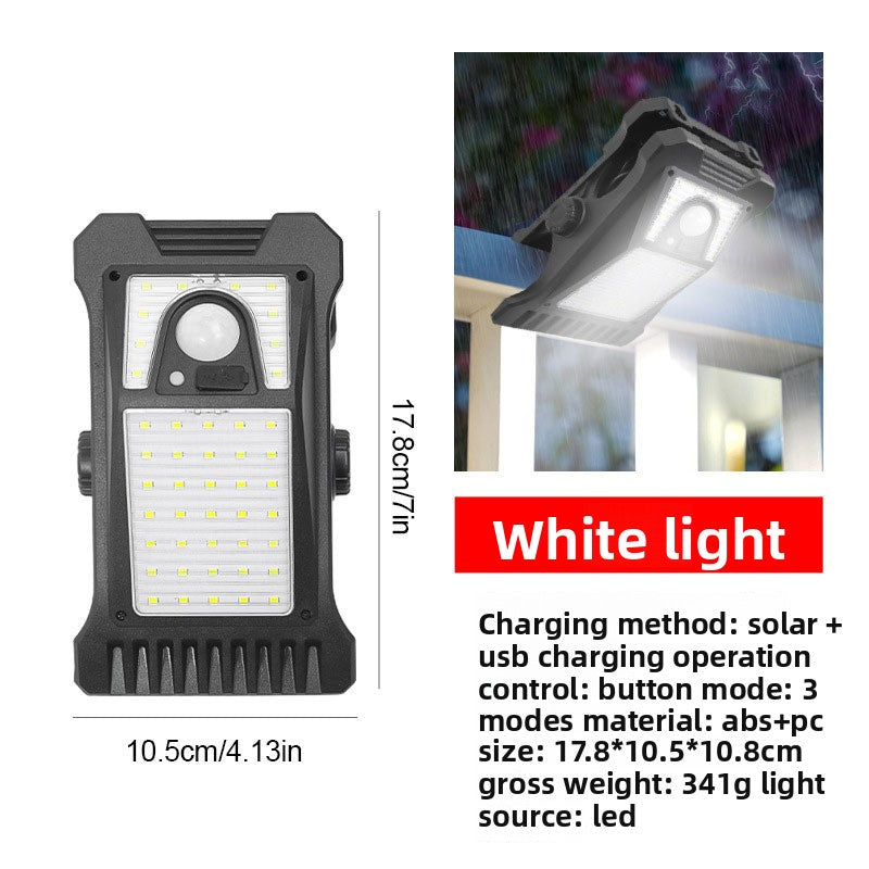 Solar Powered Motion Sensor Outdoor Wall Light