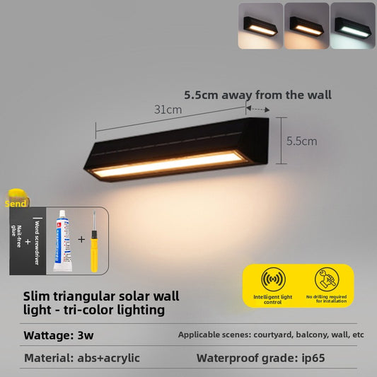 Solar Powered Motion Sensor Wall Light Outdoor Waterproof