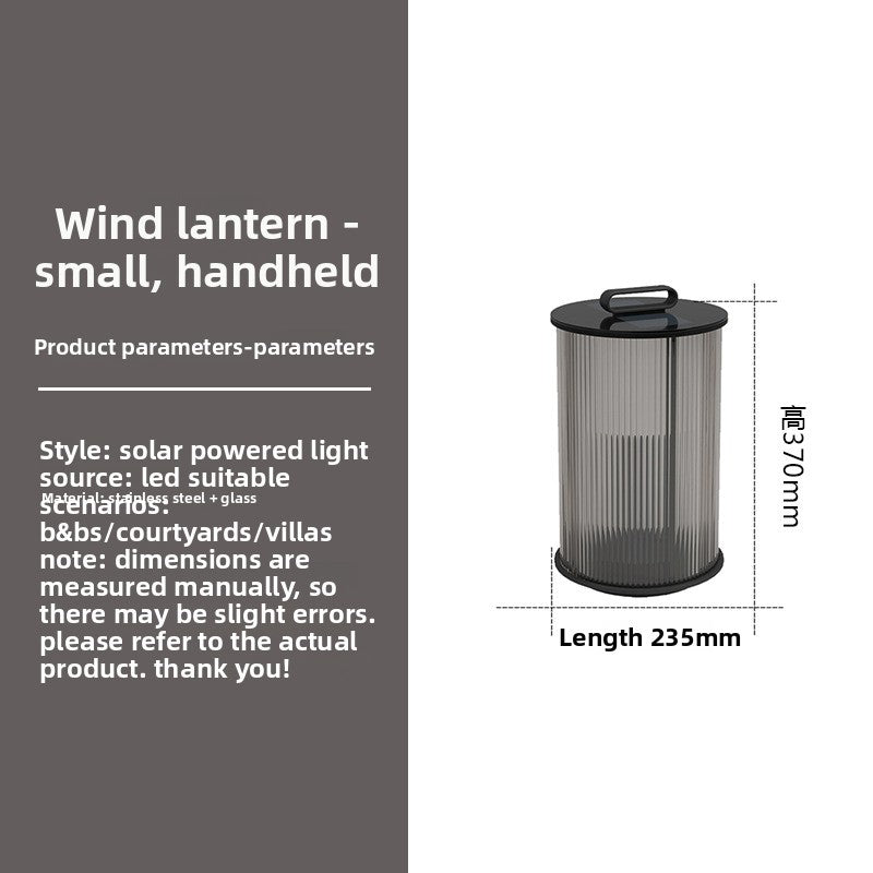 Solar-powered outdoor courtyard lamp