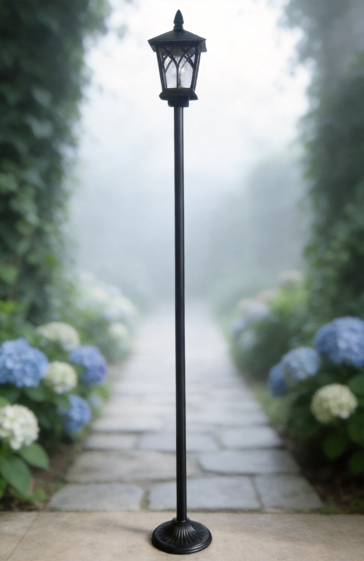 Solar Powered Outdoor Flower Pot Floor Lamp