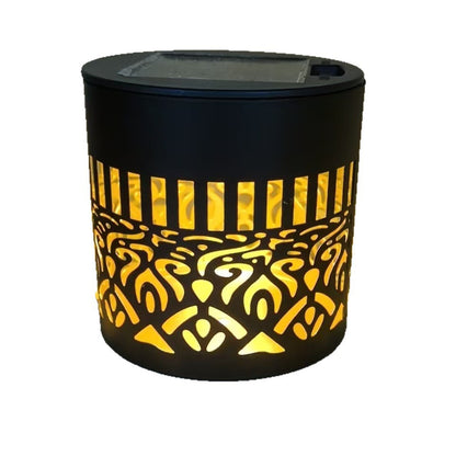 Solar Powered Outdoor Garden Light with Decorative Patterns