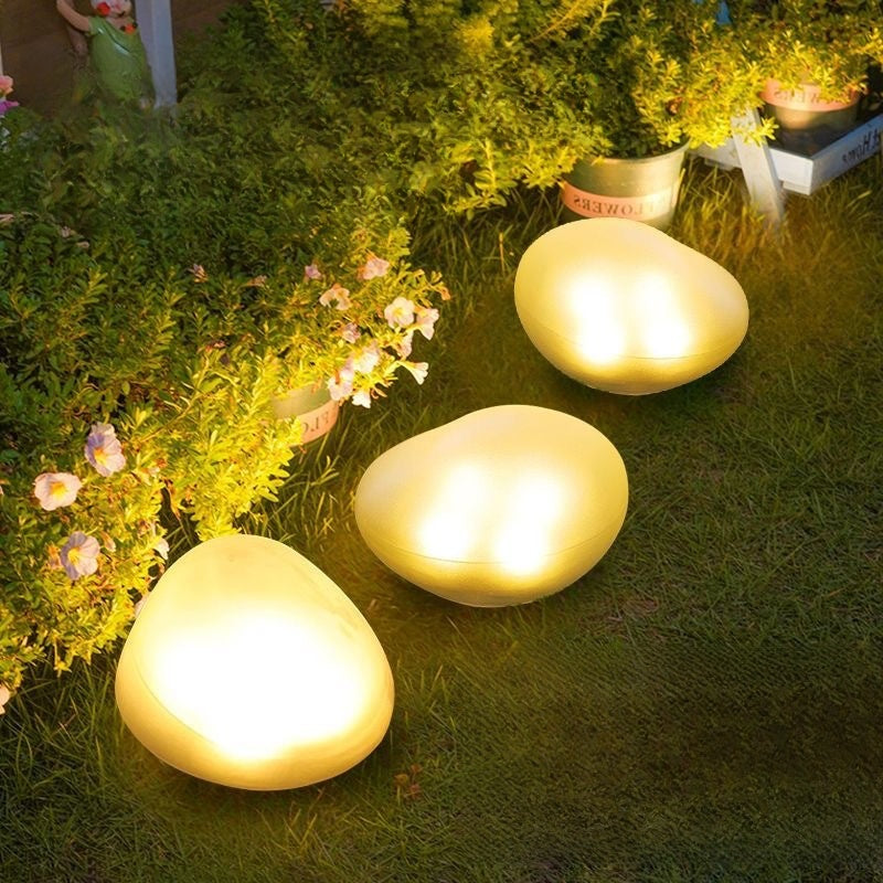 Solar Powered Outdoor Garden Pebble Stone Light