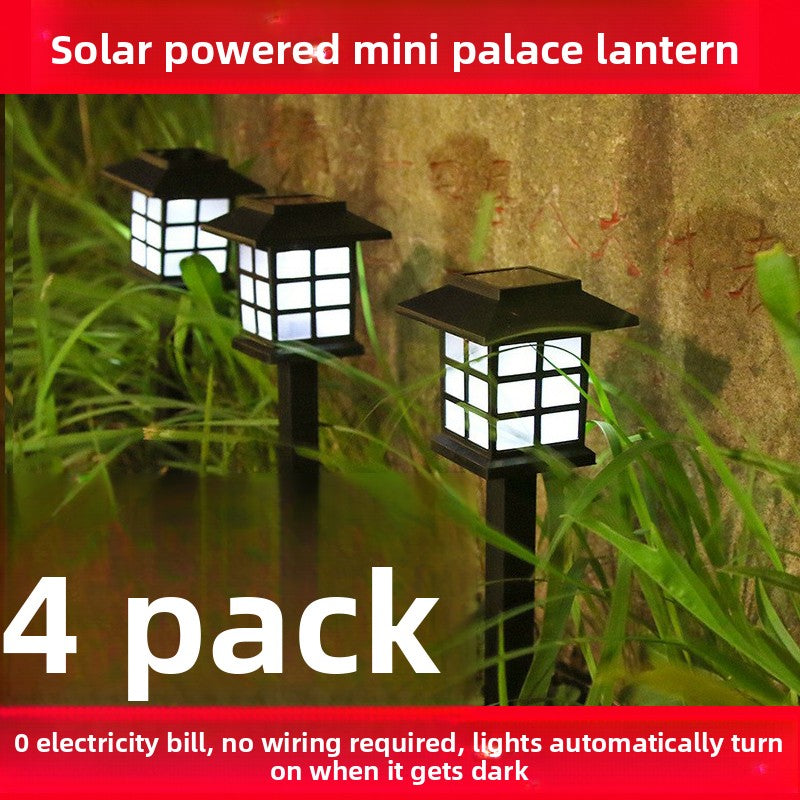 Solar Powered Outdoor LED House Shape Garden Light