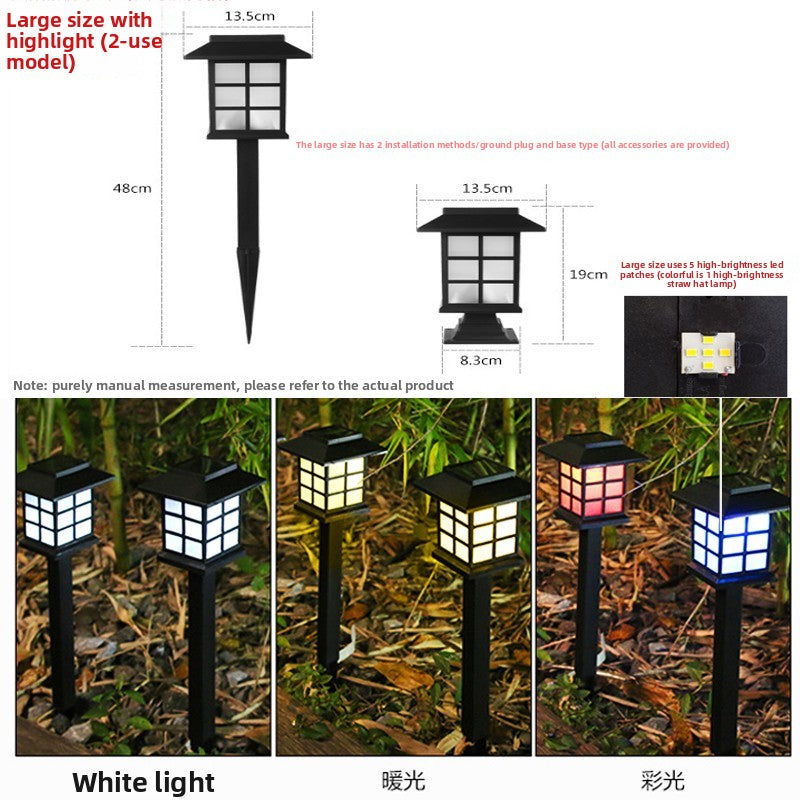 Solar Powered Outdoor LED House Shape Garden Light