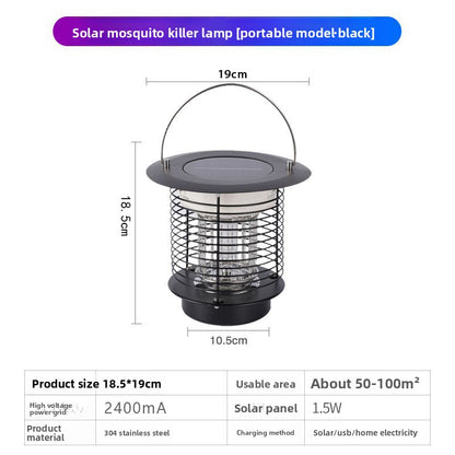 Solar Powered Outdoor Mosquito Killer Lamp