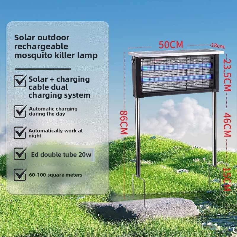 Solar Powered Outdoor Mosquito Killer Lamp