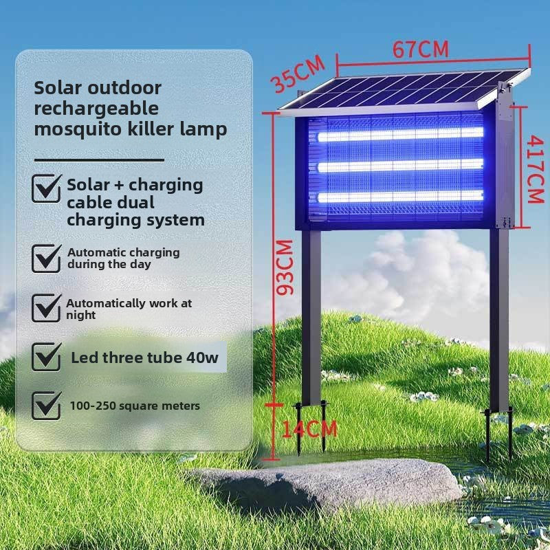 Solar Powered Outdoor Mosquito Killer Lamp