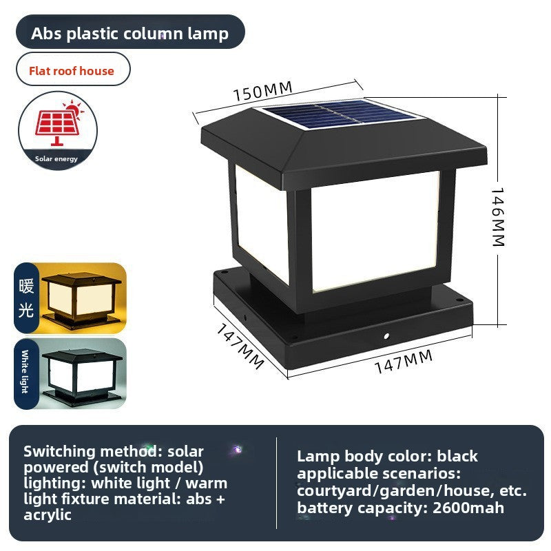 Solar Powered Outdoor Pillar Light
