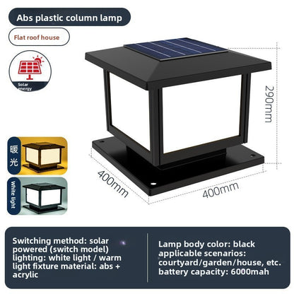 Solar Powered Outdoor Pillar Light