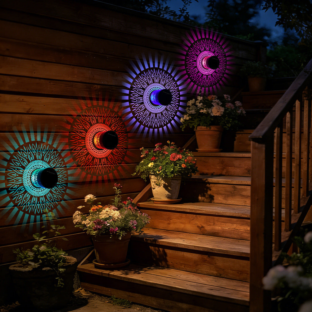 Solar Powered Outdoor Projection Wall Light