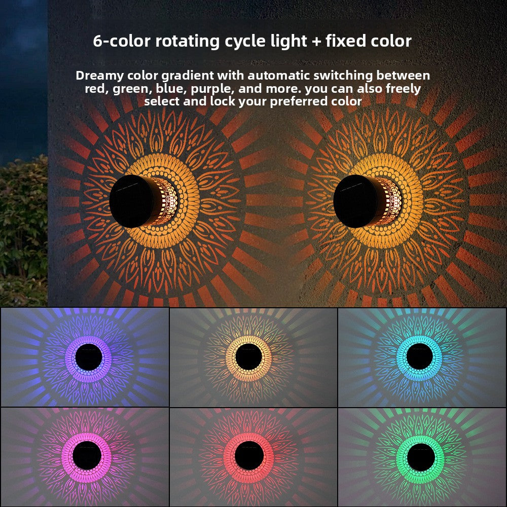 Solar Powered Outdoor Projection Wall Light