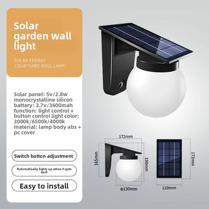Solar Powered Outdoor Wall Lamp