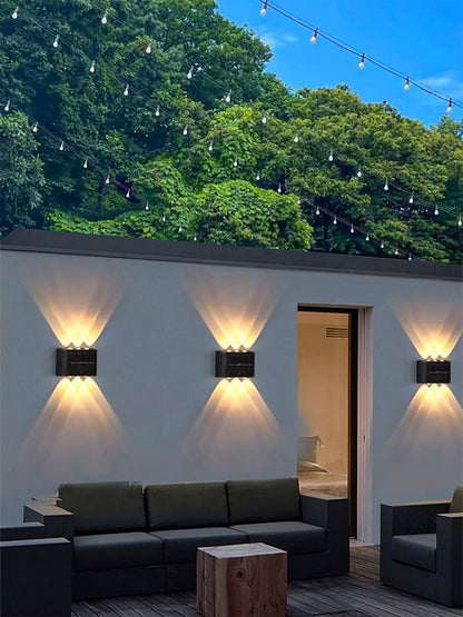 Solar Powered Outdoor Wall Light with LED Illumination
