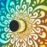 Solar Powered Outdoor Wall Light with Mandala Pattern