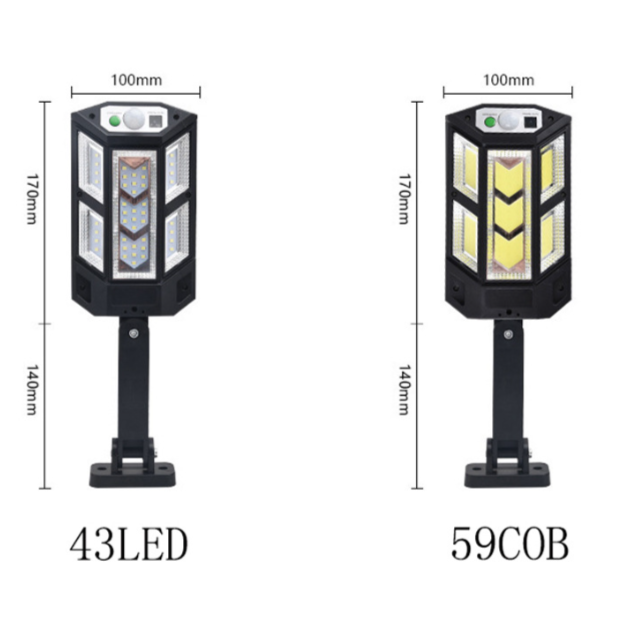 Solar Powered Outdoor Wall Light with Remote and Sensor