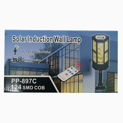 Solar Powered Outdoor Wall Light with Remote and Sensor