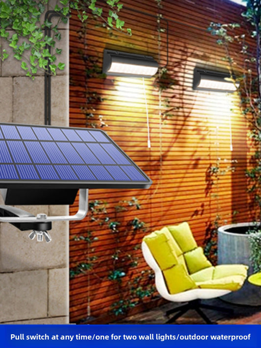 Solar Powered Outdoor Wall Light with Remote Control