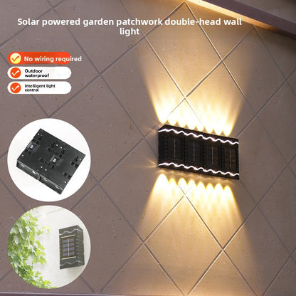 Solar Powered Outdoor Wall Light with Up Down Illumination