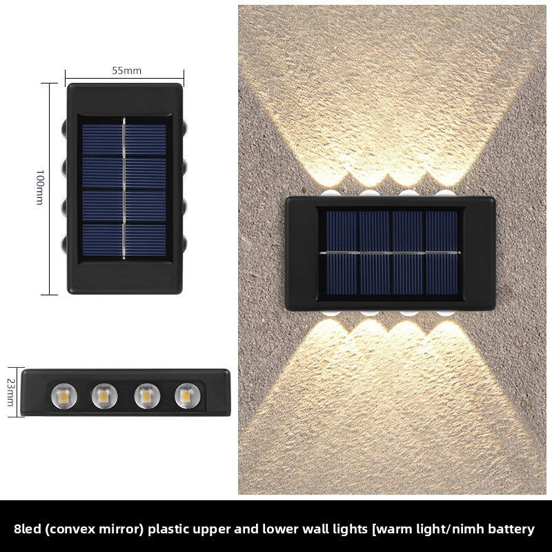 Solar Powered Outdoor Wall Light with Up Down Illumination