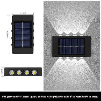 Solar Powered Outdoor Wall Light with Up Down Illumination