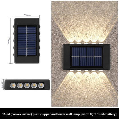 Solar Powered Outdoor Wall Light with Up Down Illumination