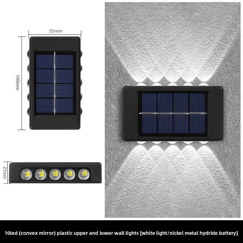 Solar Powered Outdoor Wall Light with Up Down Illumination