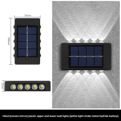 Solar Powered Outdoor Wall Light with Up Down Illumination