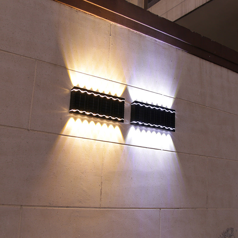 Solar Powered Outdoor Wall Light with Up Down Illumination