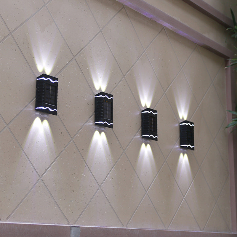 Solar Powered Outdoor Wall Light with Up Down Illumination
