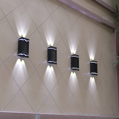 Solar Powered Outdoor Wall Light with Up Down Illumination