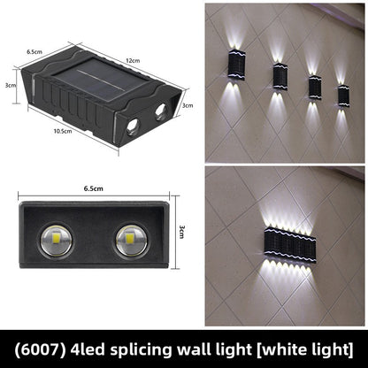 Solar Powered Outdoor Wall Light with Up Down Illumination