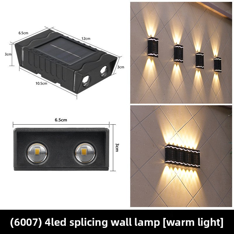 Solar Powered Outdoor Wall Light with Up Down Illumination