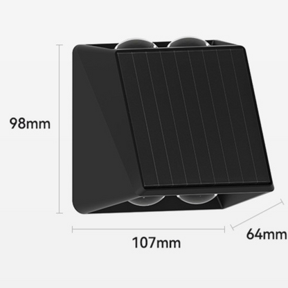 Solar-powered outdoor wall washer light